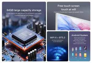 Téléviseur <span class=keywords><strong>Android</strong></span> LCD à écran tactile mobile de 23,8, 27 et 32 pouces, fonctionnalités de divertissement, support <span class=keywords><strong>sur</strong></span> roulettes, écran portable HD, miroir intelligent - Product Image 5