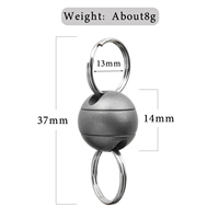 TGZUO Conector de Llaves Pequeño de Titanio de Alta Resistencia, Llavero Giratorio de Titanio para Hombres y Mujeres, Herramienta Manual EDC Duradera
