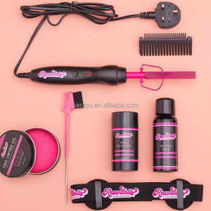 Plancha Eléctrica Caliente para el Cabello, Rizador con Spray para Fijar Pelucas y Cera en Barra para Cabello Natural Negro - Product Image 1