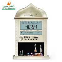 Horloge automatique musulmane Azan de couleur argent or, style arabe, pour le Ramadan