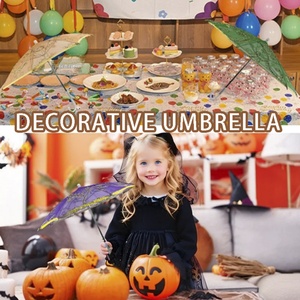 Multicolor Embroidered Modern Straight Manual <b>Umbrellas</b> 20.87in Auto Open Travel Business Gifts Decorative Picnics Beach Parties - Product Image 6