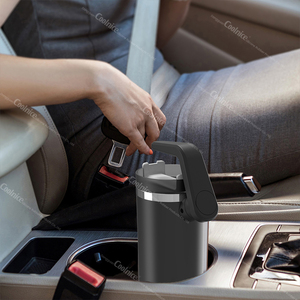 Tasse à café de voyage isolée en acier inoxydable 304 adaptée au <span class=keywords><strong>porte</strong></span>-gobelet de voiture Garder au froid 12 heures Gobelet de 40oz avec poignée rotative - Product Image 6