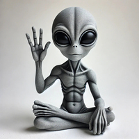 Figurine d'action extraterrestre dans une capsule temporelle d'une hauteur de 300cm Statue extraterrestre grandeur nature à vendre Statue de jardin extraterrestre