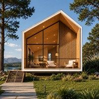 Maison préfabriquée modulaire triangulaire ignifuge LGS pour projets hôteliers et complexes hôteliers