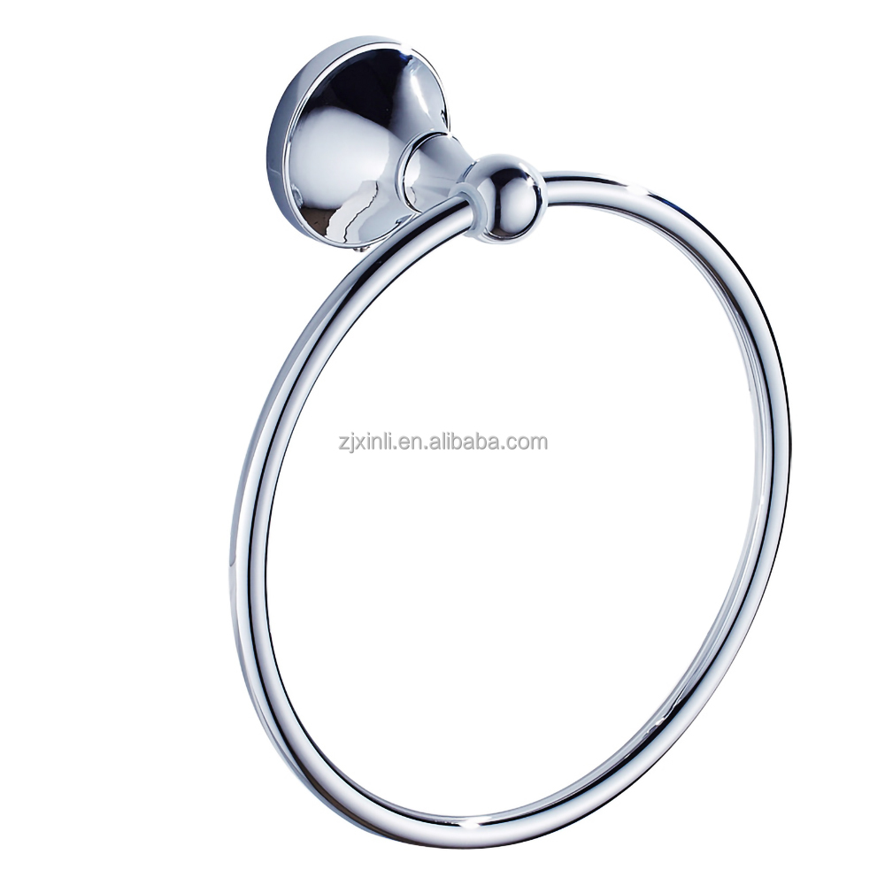 X16004DBRSCHR Brass Material Chrome Color Bathroom Accessories Towel Ring
