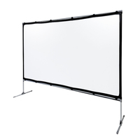 Écran de Projection avec Support Pliable Rapide Portable 120 144 Pouces 16:9 4K 1080 HD pour Maison Bureau Théâtre Cinéma