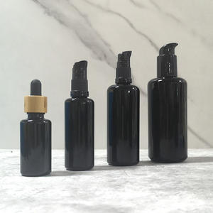 Más vendido 30ml 50ml 100mL Tarro de crema de vidrio <span class=keywords><strong>violeta</strong></span> Hermosa botella cosmética oscura - Product Image 4