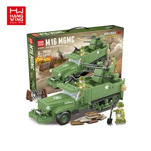 HW TOYS 518PCS Factory's Newly Designed Stack Toy M16 MGMC Wwii Tank Military Building Block Toy