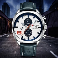 Jam Tangan Pria CURREN 8324 Kasual Sport Analog Tahan Air dengan Tanggal, Jam Tangan Quartz Asli untuk Pria, Montre Pour Homme, Relojes