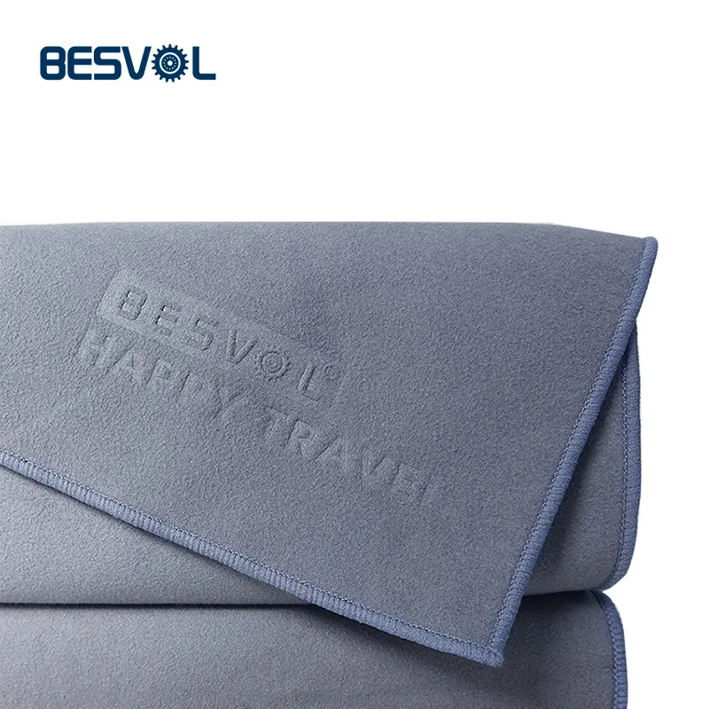 Besvol 500 जीएसएम मूंगा मखमल और साबर तौलिया डबल पक्षीय समग्र डिजाइन कार सुखाने का ब्यौरा microfiber तौलिया