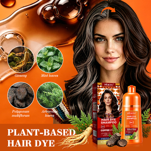 Mokeru pour <span class=keywords><strong>crème</strong></span> colorante capillaire 4-en-1 Herbel 500ml sans ammoniaque, coloration rapide, couvre les cheveux gris et blancs, temporaire, tous types de cheveux - Product Image 5