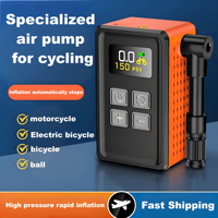 Shockproof Electric Bike Pump Rugged Handheld Air Compressor for Off Road and Mountain Biking Air Inflator
