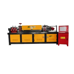 China high speed automatic rebar straightening and cut off machine / Steel bar coil wire straightening an