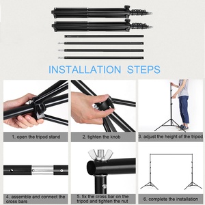 Soporte de Fondo Ajustable de 2.6*3m para Fotografía, Soporte para Fondos de Estudio de Foto y Video - Product Image 5