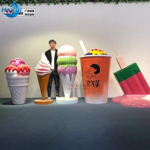 Statua Personalizzata di Grandi Dimensioni in Resina e Fibra di Vetro a Forma di Caramella, Cupcake, Gelato, Sculture e Intagli in Pietra - Product Image 2