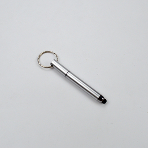 Özelleştirilmiş dayanıklı siyah anahtarlık Mini katı renk silikon Metal akıllı telefon ekran tükenmez kalem Stylus kalem - Product Image 2