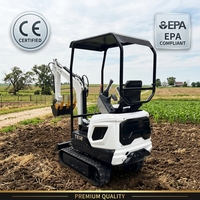 Excavator Mini Pembersih Lahan TITAN untuk Mesin 1 Ton CE EPA Hidrolik Crawler Bucket 0.025m Daya Gali Tinggi Garansi 1 Tahun