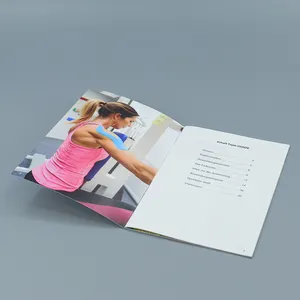 Manual de instrucciones de tamaño personalizado de fábrica de alta calidad, impresión de papel A4, folleto, hoja de catálogo, folleto