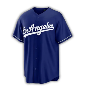 <span class=keywords><strong>Maillot</strong></span> de <span class=keywords><strong>baseball</strong></span> imprimé inspiré des <span class=keywords><strong>Dodgers</strong></span>, lettrage blanc en cursive sur bleu marine foncé, OEM POD, nom et numéro d'équipe personnalisés, vêtements pour hommes - Product Image 2