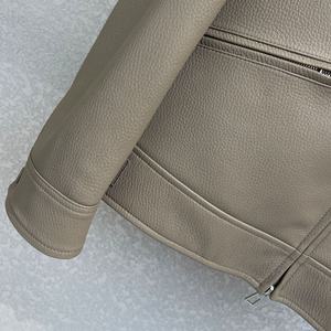 جاكيت رجالي من الجلد الطبيعي، ملابس ماركة، جاكيت جلد أصلي للرجال، معطف مصمم بأسلوب العلامة التجارية - Product Image 4