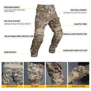 Emersongear 야외 마모 저항 Tactico 유니폼 전투 바지 모래 폭풍 유니폼 세트 G3 무릎 패드와 전술 바지 - Product Image 5