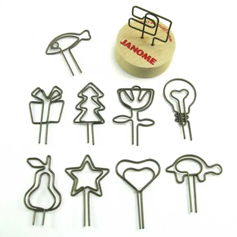 12 Kinds Of Shapes Custom Metal Clips Memo Clips Card Holder For Office File Supplies