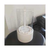 Cheminée d'appoint moderne à éthanol en acier inoxydable pour table, mini foyer d'intérieur