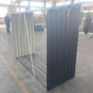 HUDING Almacenamiento de madera al aire libre Cobertizo de metal Gabinete de almacenamiento Cobertizos modernos y almacenamiento Cobertizo de leña de acero galvanizado en color - Product Image 3