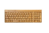 Kit Keyboard & Mouse Nirkabel 2.4G dari Bambu yang Dipoles Tangan untuk Pekerjaan di Rumah dan Desktop