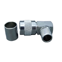 Connecteur coaxial TNC mâle à angle droit étanche 50 ohms pour câble LMR400