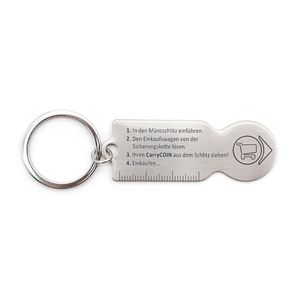 Shopping Trolley <b>Key</b> <b>Ring</b> Removable Shopping Trolley Token for Shopping Cart Unlock Keychain - Product Image 1
