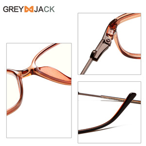 Lunettes anti-lumière bleue Greyjack pour femmes, monture ovale TR90, design rétro avec charnières à ressort pour la protection de la myopie - Product Image 2