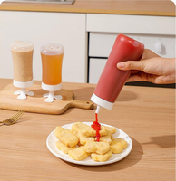 Usine nouveau Style fournitures Double tête presser Sauce bouteille tomate salade vinaigrette étanche assaisonnement pour cuisine