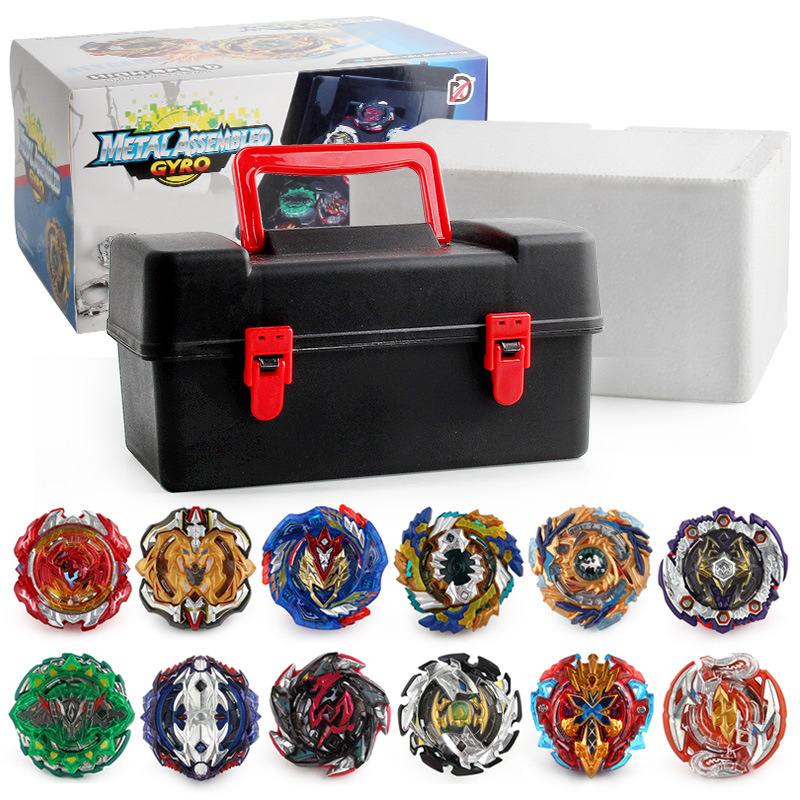 Wholesale plastic Gyro Toy Factory High Quality EVA Set Burst Case box Toys Metal Spinning Top Boys Toy