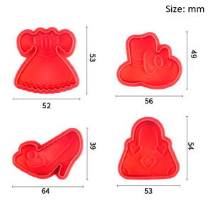 Juego <span class=keywords><strong>de</strong></span> Herramientas decorativas para hornear pasteles para niña, cortador <span class=keywords><strong>de</strong></span> prensado <span class=keywords><strong>de</strong></span> plástico, <span class=keywords><strong>molde</strong></span> <span class=keywords><strong>de</strong></span> galletas para el Día <span class=keywords><strong>de</strong></span> San Valentín, accesorios para mujer, 4 Uds. - Product Image 5