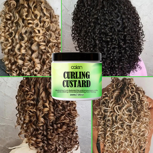 ครีมม้วนลอนและคัสตาร์ดสำหรับดัดลอนธรรมชาติขนาด200มล. หรูหรา - Product Image 2