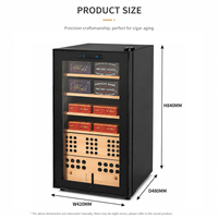 Humidor à cigares électrique à écran tactile, en cèdre espagnol, température et humidité constantes, armoire de rangement pour cigares, vitrine à cigares