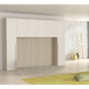 ตู้เสื้อผ้าบริดจ์ รุ่น MOD. LOFT 312.6X58 H. 247 ประตูบานเลื่อนติดผนังแบบมินิมอลประหยัดพื้นที่ ELM & WHITE ASH - Product Image 1