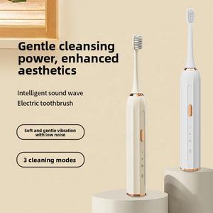Brosse à dents électrique rechargeable avec minuterie, affichage LED, sonique, poils souples pour le blanchiment des dents, nettoyage buccal, type-C pour enfants - Product Image 2