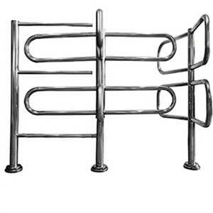 Tourniquet manuel Guangbao ZY-C006 pour supermarché, en acier inoxydable, semi-haut, dispositif de contrôle d'accès d'entrée, IP55, à poussée manuelle - Product Image 4