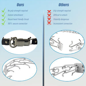 Collar profesional de puntas de acero inoxidable | Collar de entrenamiento de perros ajustable con bloqueo de seguridad para corrección de comportamiento de razas grandes - Product Image 5