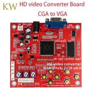 Carte de conversion HD Red <span class=keywords><strong>CGA</strong></span> vers VGA pour borne d'arcade rétro, jeux familiaux et moniteurs CRT/LCD/PDP - Product Image 4