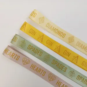 Kunden spezifisches Band kunden spezifisches schwarzes Satin bedrucktes Band mit Logo Gros grain Satin band für Blumen Geschenk verpackung