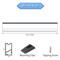 Profilé lumineux LED en aluminium VST pour armoire, meuble, vitrine, étagère de magasin, boutique de vêtements