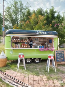 Carrito de Helados Eléctrico Personalizado, Camión para Bodas, Barra de Cerveza Móvil, Remolque de Café, Capacidad de Carga de 2500 kg, Tamaño y Color Personalizables - Product Image 2