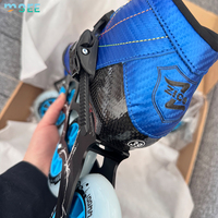 Patins à roulettes de vitesse SeeMore Inline Speed Carbon, patins de course, roues en PU à rebond élevé 85A, botte en fibre de carbone
