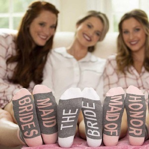 <strong>Bridesmaid</strong> Casual <strong>Socks</strong> Wedding Party <strong>Bridesmaid</strong> Bride Cotton <strong>Socks</strong> - Product Image 1