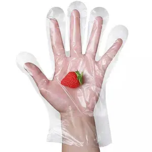 Hot Sale HDPE Household Gloves Luvas plásticas descartáveis transparentes Polietileno Cozinha impermeável Food PE Luvas