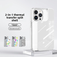 Coque transparente détachable compatible iPhone 17 avec design surélevé aux quatre coins et coussin d'air en TPU à transfert thermique