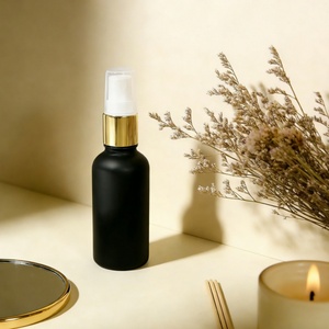 Matte Black <b>Glass</b> Screen Printed Customizable <b>Spray</b> Bottle Luxury Home Fragrance Travel Cosmetics 5ml-100ml Empty - Product Image 1